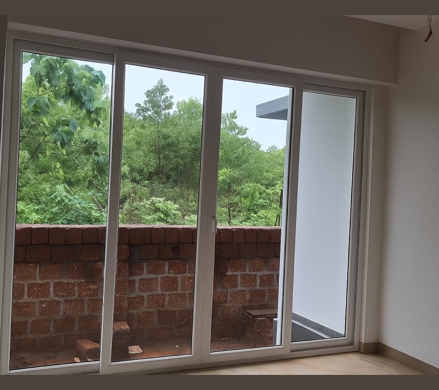 Sliding door 2 track 4 shutter double side fix ed center sliding - Image 3